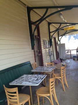 The exterior of the cafe - indoor and outdoor seating