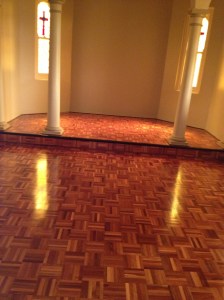 The Chapel floor in all its glory.