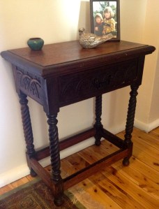 A sweet little antique oak hall table.