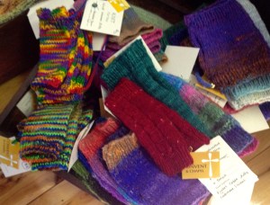 And of course lots of mitts for frozen hands. Good for a cold Winter Market day.