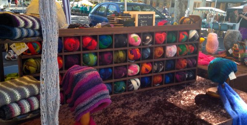 The old hotel key pigeon holes are  perfect  for displaying the Zauberballs.