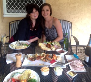 The girls at the post Christmas barbecue.