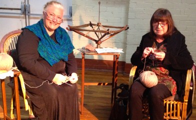 The locals were hardly surprised to see us sitting and knitting at the opening.